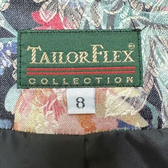 VTG Tailor Flex Blazer Women’s 8 Floral Iridescent - Picture 2 of 8